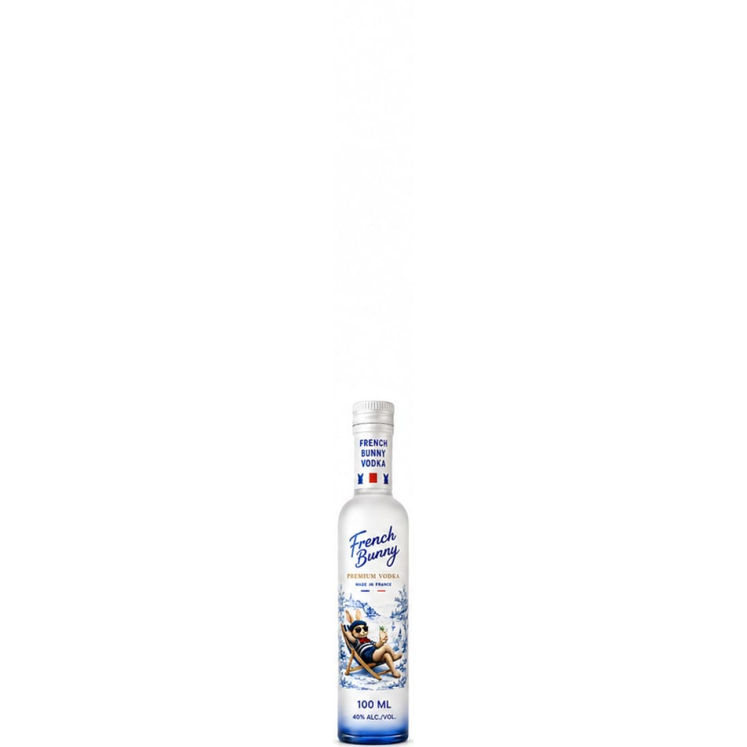 Vodka, French Bunny, Imported, Premium Vodka, Made In France 100 mL, 40%
