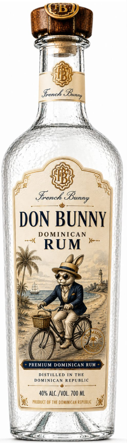 Premium Dominican Rum,  French Bunny, Blanco, Dominican Republic , 750 mL  , 40%
