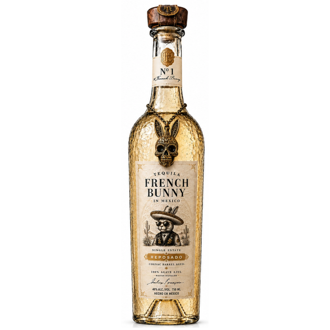 Tequila,  French Bunny, 100% Blue Weber Agave, Reposado, Zero Additives , 750 mL, 40% (Copy)