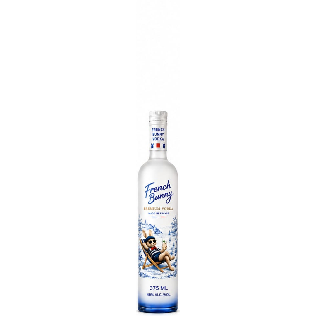Vodka, French Bunny, Imported, Premium Vodka, Made In France 375 mL, 40%