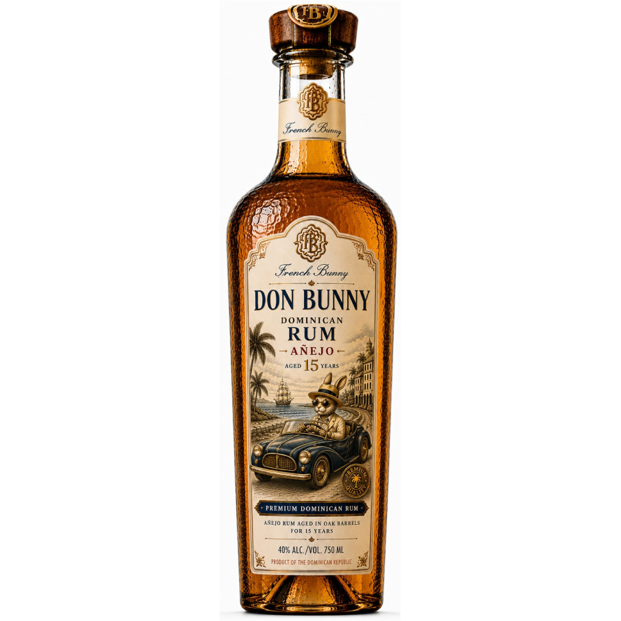 Premium Dominican Rum,  French Bunny, Anejo 15 Years, Dominican Republic, 750 mL, 40%